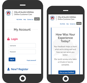 COA Utilities Online Customer Care Website